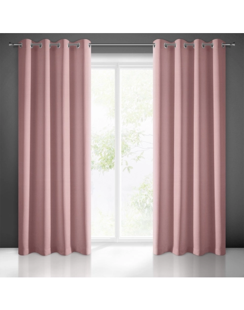 Zdjęcie: Zasłona gotowa Ada 140x250 cm różowy EUROFIRANY