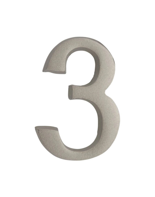 Zdjęcie: Cyfra 3 samoprzylepna nikiel satyna 50 mm METRO