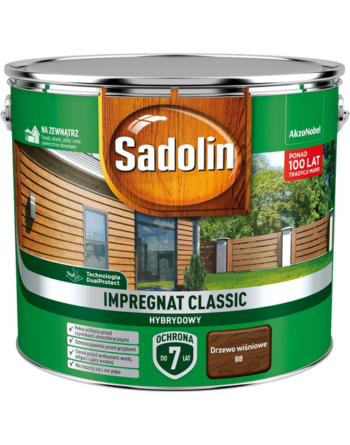 Zdjęcie: Impregnat ochronno-dekoracyjny hybrydowy Classic 9 L drzewo wiśniowe SADOLIN