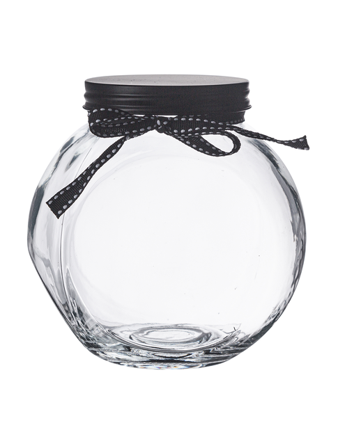 Zdjęcie: Pojemnik szklany skośny z kokardką 1,5 L ALTOMDESIGN