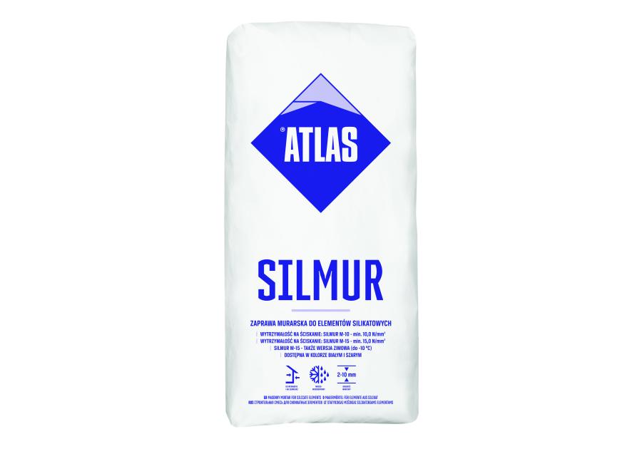 Zdjęcie: Zaprawa murarska do elementów silikatowych szara Silmur M15S - 25 kg ATLAS