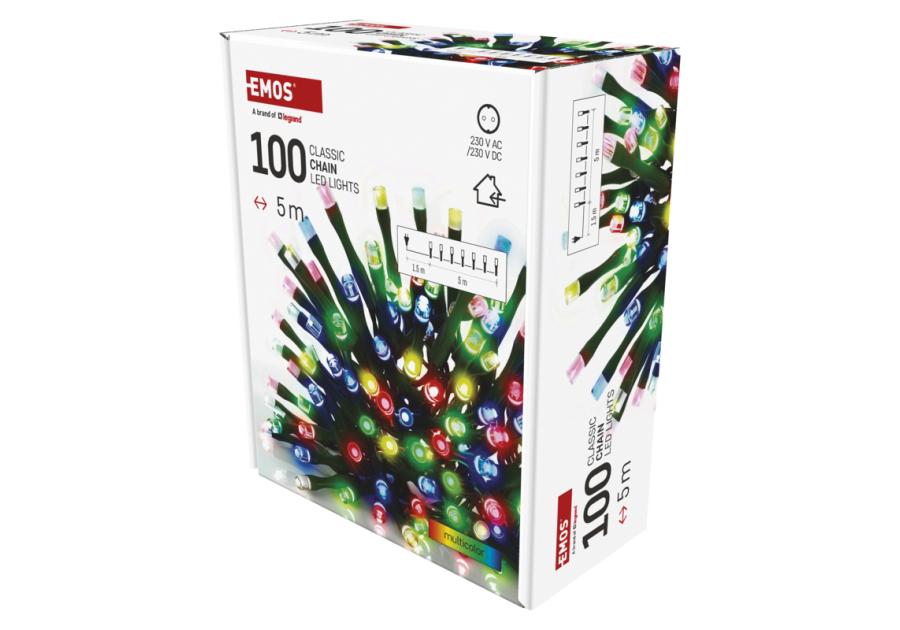 Zdjęcie: Lampki choinkowe 100 LED 5 m IP20 multikolor EMOS