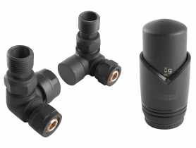 Zestaw termostatyczny osiowy antracyt FERRO