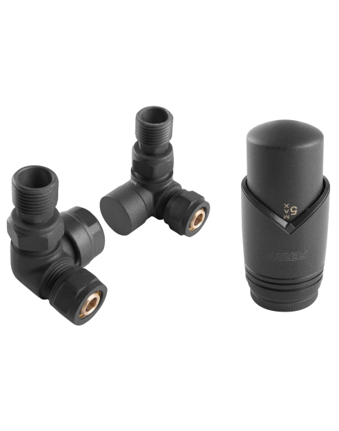 Zdjęcie: Zestaw termostatyczny osiowy antracyt FERRO