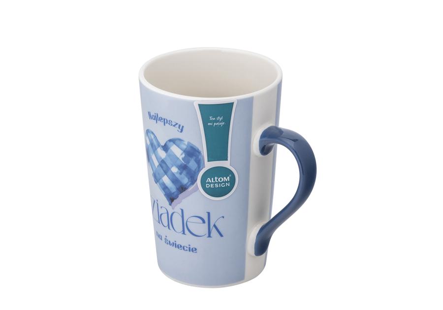 Zdjęcie: Kubek stożek wysoki Najlepszy dziadek 430 ml dekoracja niebieskie serce ALTOM DESIGN