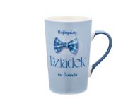 Zdjęcie: Kubek stożek wysoki Najlepszy dziadek 430 ml dekoracja niebieskie serce ALTOM DESIGN