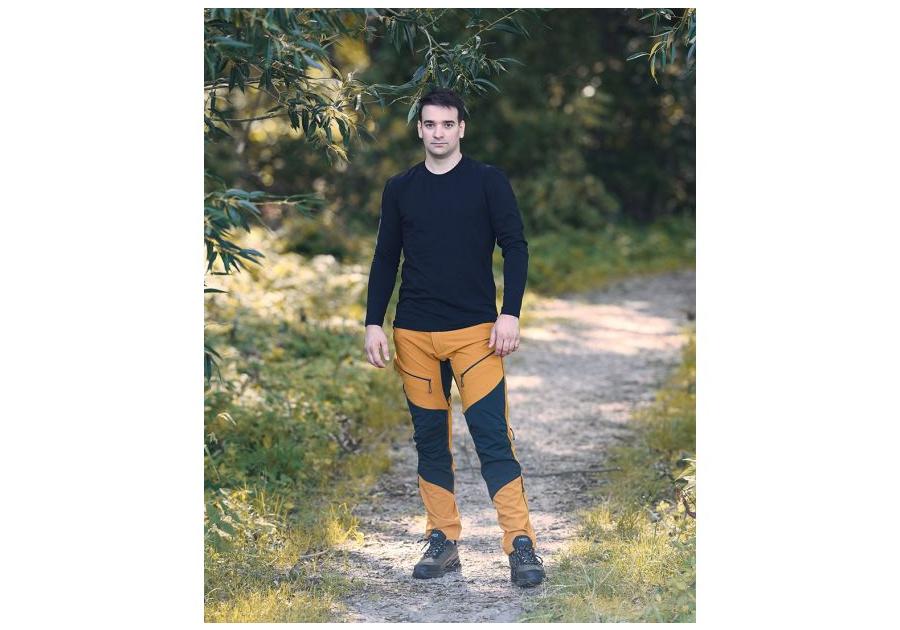 Zdjęcie: Spodnie robocze Outdoor, 4 way stretch, musztardowe, rozmiar S GTX