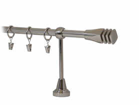 Karnisz pojedynczy Hefajstos fi 16 mm - 160 cm versus nikiel KARWEL