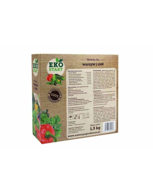 Zdjęcie: Nawóz naturalny do warzyw i ziół 1,5 kg karton EKO START