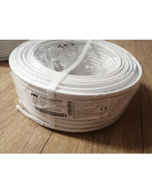 Zdjęcie: Przewód elektryczny YDYp 3x2,5 biały 100 m ELEKTROKABEL