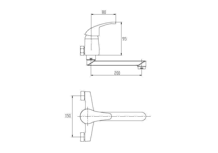 Zdjęcie: Bateria zlewozmywakowa Mitris chrom, 20 cm INVENA