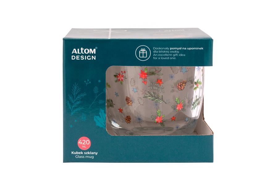 Zdjęcie: Kubek szklany Zimowe Skrzaty 420 ml dekoracja B ALTOM DESIGN