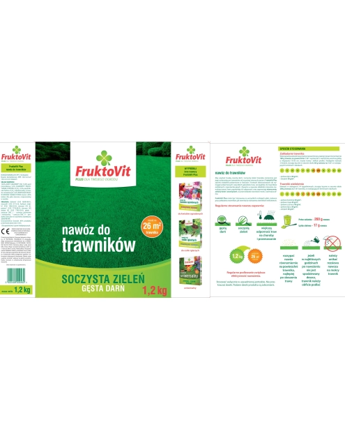 Zdjęcie: Nawóz do trawników 1,2 kg FRUKTOVIT PLUS