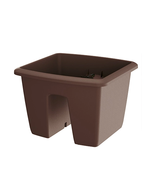 Zdjęcie: Doniczka Respana Railing brąz 29 cm PROSPERPLAST