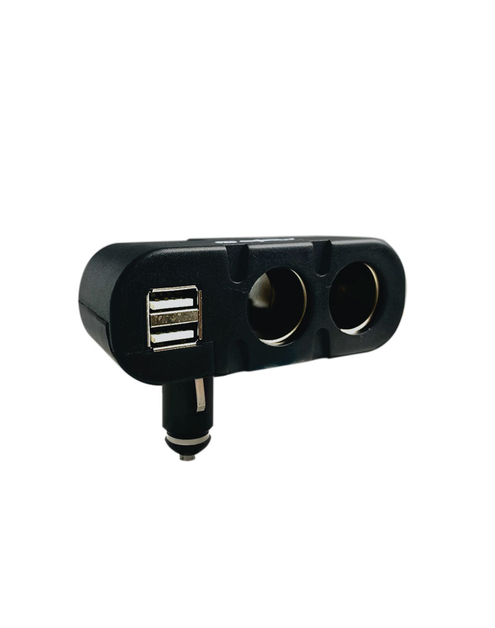 Zdjęcie: Rozdzielacz samochodowy, 2 gniazda, 2 x USB WF003 DPM SOLID
