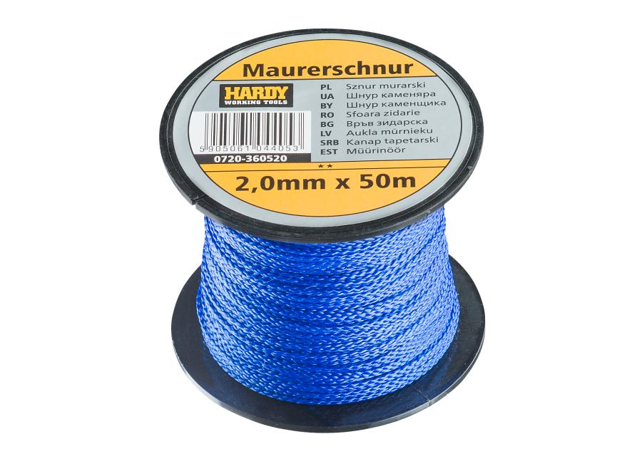 Zdjęcie: Sznurek murarski 2 mm - 50 m niebieski HARDY