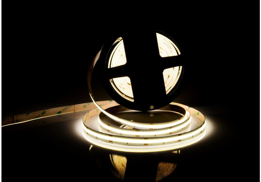 Zdjęcie: Taśma LED 50 m Cob 12 V 10 W/m ciepła biała POLGAR