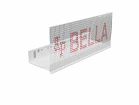 Listwa PVC startowa regulowana okapnikowa z siatką BP30 S 180-220 L200 biała BELLA PLAST