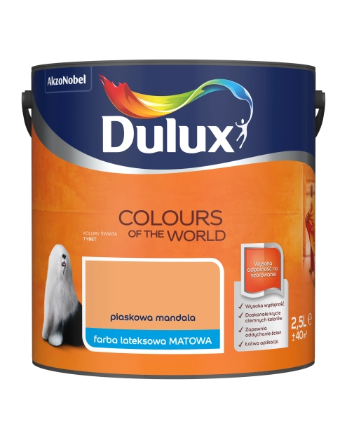 Zdjęcie: Farba do wnętrz Kolory Świata 2,5 L piaskowa mandala DULUX