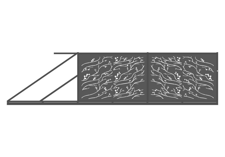 Zdjęcie: Brama przesuwna Melania 4,00 m, 1,50 m, stal ocynk+RAL7016 struktura lewa POLBRAM