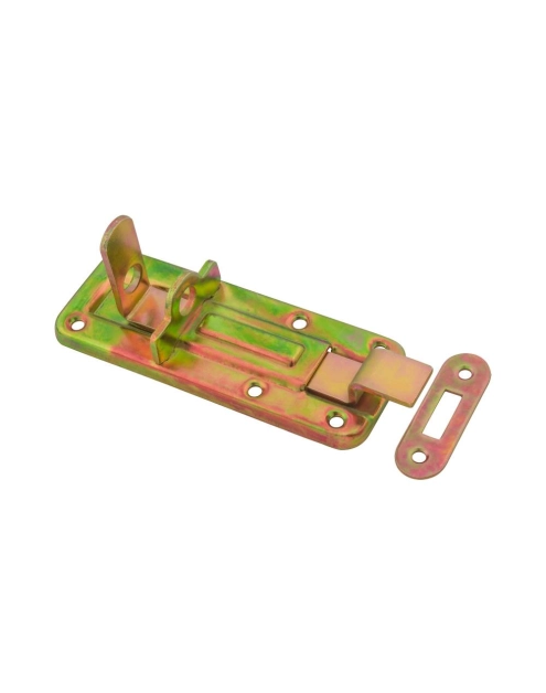 Zdjęcie: Zasuwka drzwiowa odgięta ocynk żółty 120 mm METRO