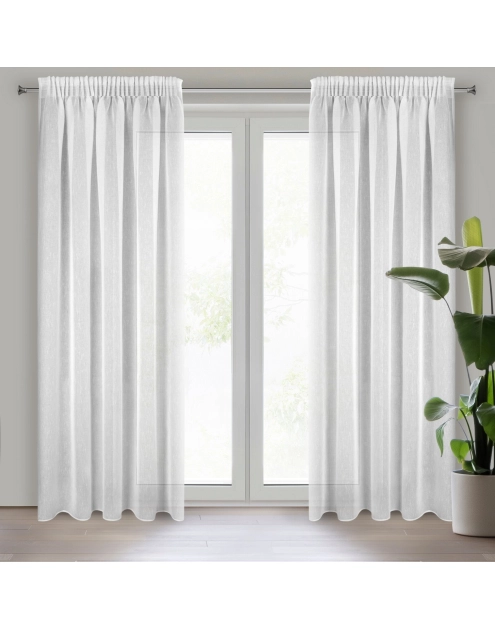 Zdjęcie: Firana gotowa Sonia na taśmie 140 x 270 cm biały EUROFIRANY