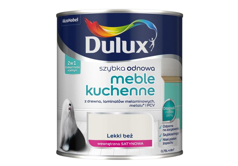 Zdjęcie: Farba Szybka Odnowa Meble Kuchenne lekki beż 0,75 L DULUX