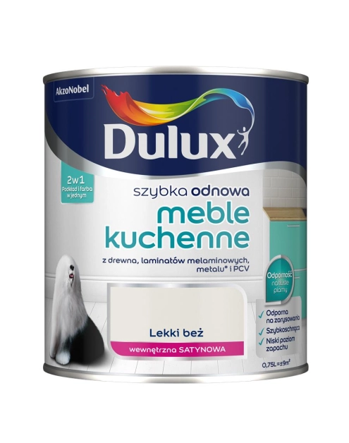 Zdjęcie: Farba Szybka Odnowa Meble Kuchenne lekki beż 0,75 L DULUX