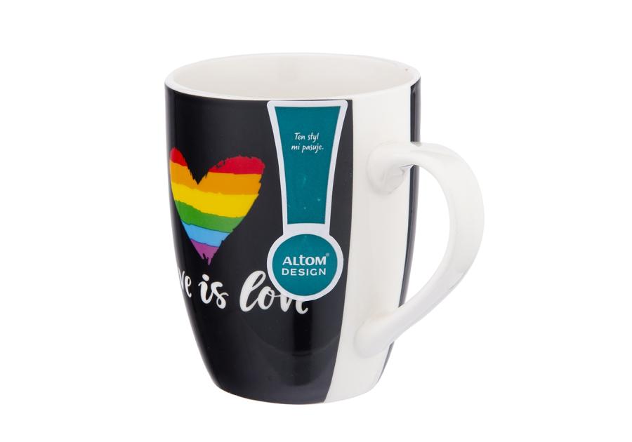 Zdjęcie: Kubek baryłka 340 ml dekoracja Love is love czarny ALTOM DESIGN