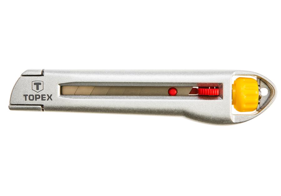Zdjęcie: Nóż z ostrzem łamanym 18 mm, metalowy korpus TOPEX