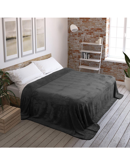 Zdjęcie: Koc Tyler charcoal 170x210 cm AMELIA HOME