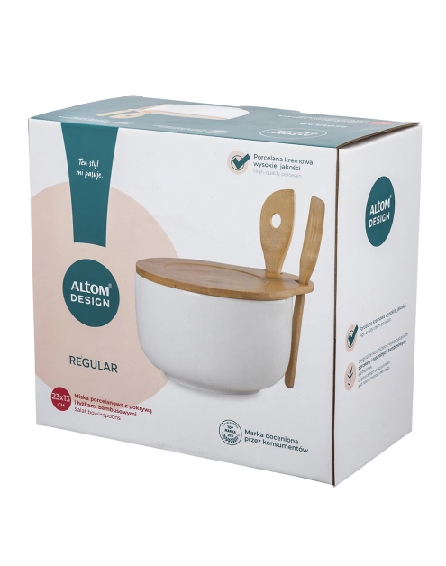 Zdjęcie: Miska Regular z pokrywką i łyżkami bambusowymi ALTOM DESIGN