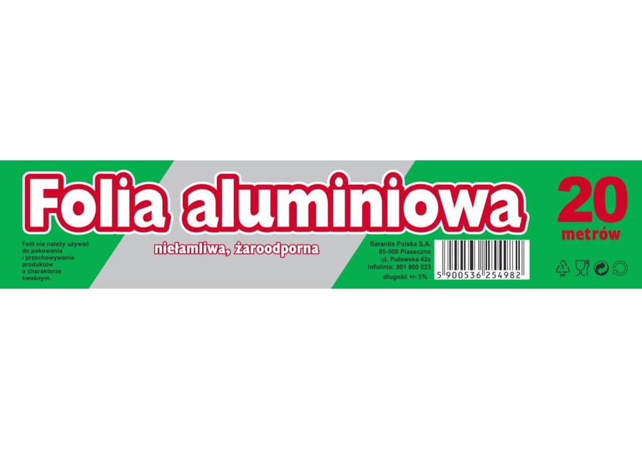 Zdjęcie: Folia aluminiowa niełamliwa żaroodporna 20 m GROSIK