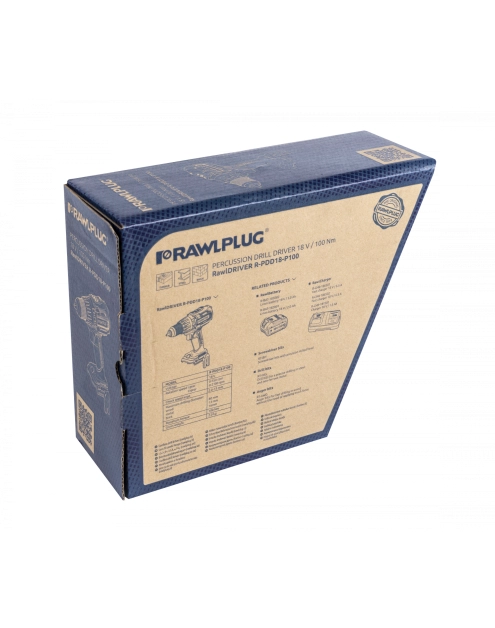 Zdjęcie: Wiertarko-wkrętarka z udarem 100 Nm 18 V RawlDRIVER RAWLPLUG