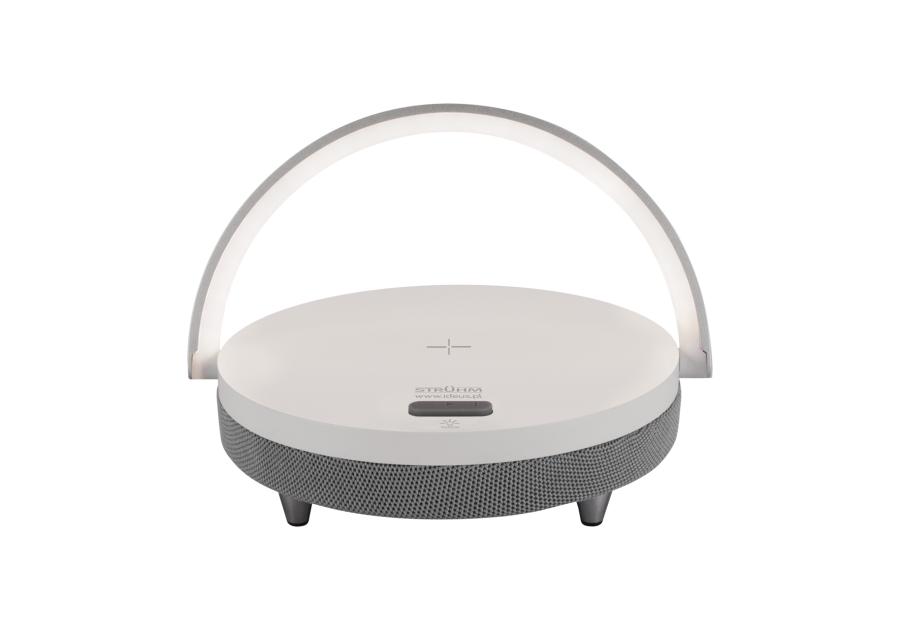 Zdjęcie: Lampka biurkowa Saturn Led Speaker kolor biały/szary STRUHM