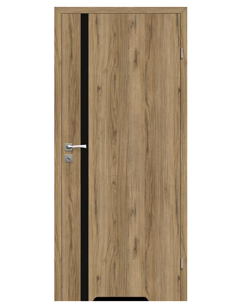 Zdjęcie: Drzwi wewnętrzne Intarsja 60 cm prawe orzech włoski VOSTER