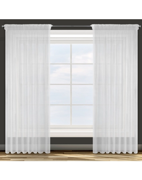 Zdjęcie: Firana gotowa D91 Alexa na taśmie 140x270 cm biały EUROFIRANY