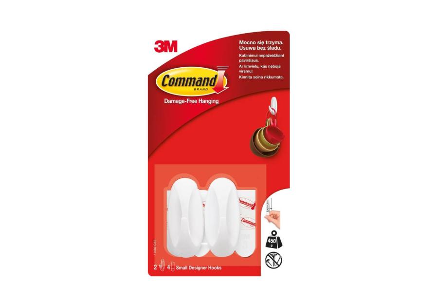 Zdjęcie: Haczyki wielokrotnego użytku 2 szt małe COMMNAD