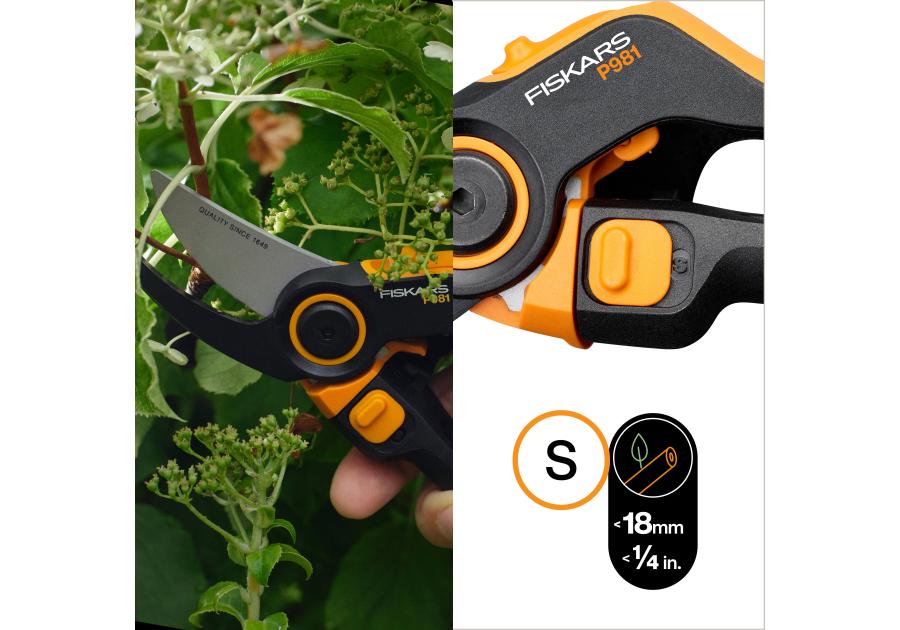 Zdjęcie: Sekator ogrodowy nożycowy DualAction P981 jednoręczny X-Series FISKARS