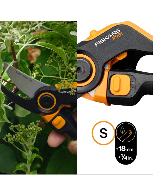 Zdjęcie: Sekator ogrodowy nożycowy DualAction P981 jednoręczny X-Series FISKARS