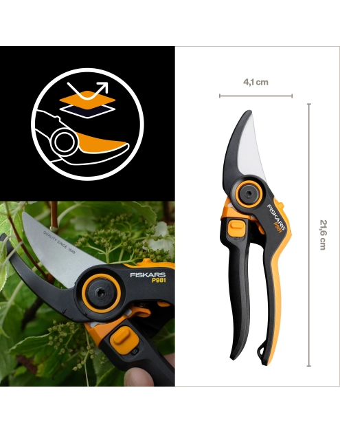 Zdjęcie: Sekator ogrodowy nożycowy DualAction P981 jednoręczny X-Series FISKARS