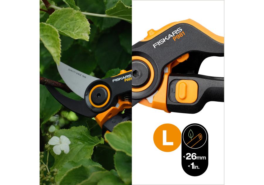 Zdjęcie: Sekator ogrodowy nożycowy DualAction P981 jednoręczny X-Series FISKARS