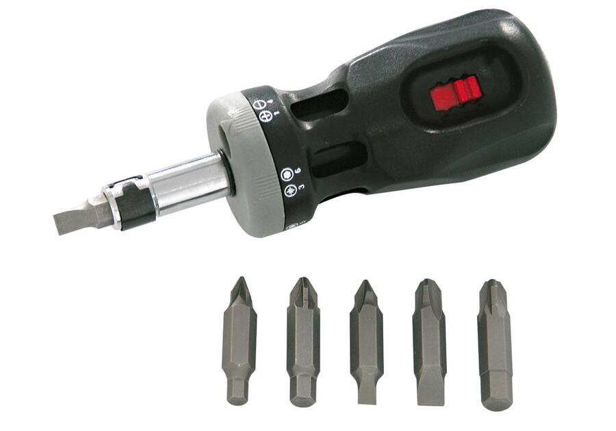 Zdjęcie: Wkrętak z grzechotką + 12 szt. końcówek PROLINE