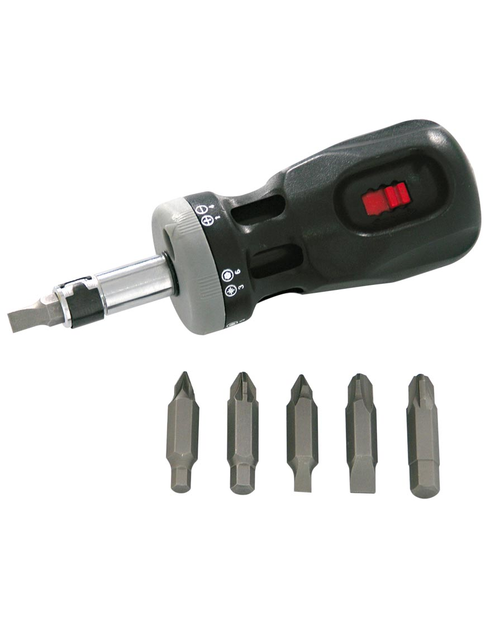 Zdjęcie: Wkrętak z grzechotką + 12 szt. końcówek PROLINE