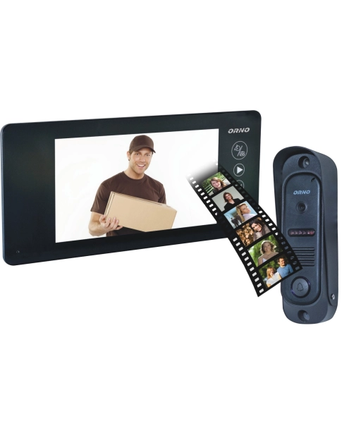 Zdjęcie: Zestaw wideodomofonowy bezsłuchawkowy kolor 7 czar Arcus Memo ORNO