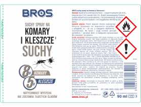 Spray na komary i kleszcze suchy 90 ml BROS