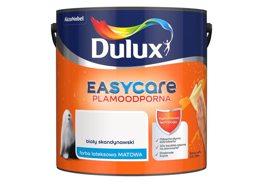 Zdjęcie: Farba do wnętrz EasyCare 2,5 L biały skandynawski DULUX