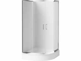 Kabina prysznicowa półokrągła 80x80 cm - wysokość 170 cm Funkia chrom DEANTE