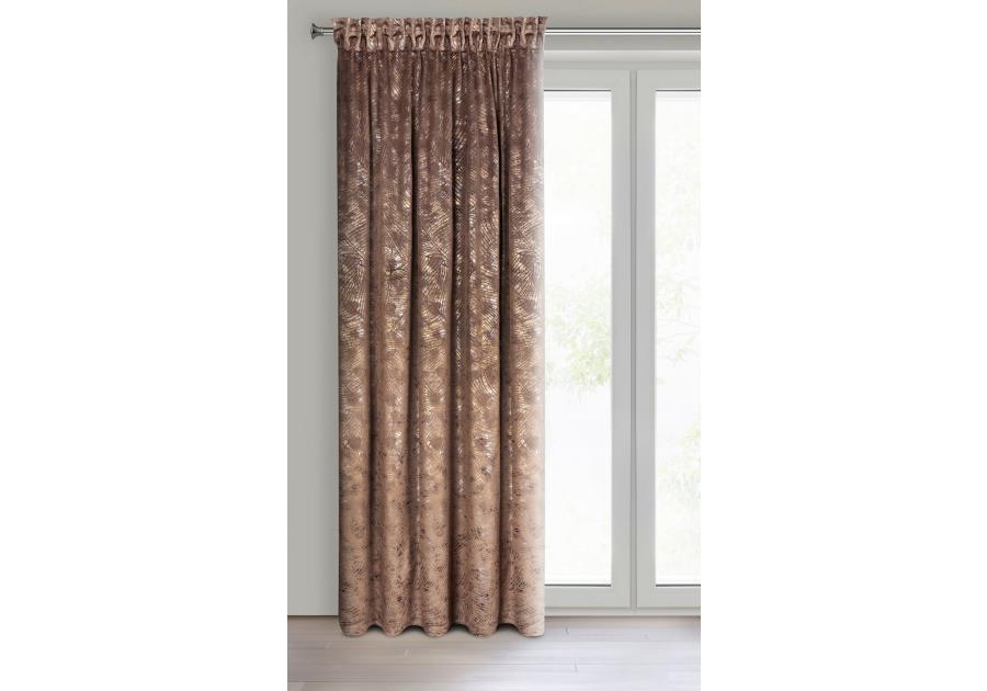 Zdjęcie: Zasłona gotowa Tulia na taśmie 135 x 270 cm brązowy EUROFIRANY
