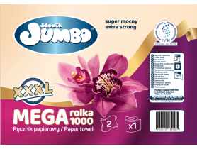 Ręcznik papierowy mega 1000 1 rolka 2-warstwowy SŁONIK JUMBO